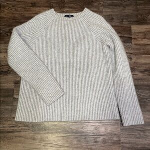 VGT Grant Tomas Cashmere Ribbed Sweater XL Unisex Gray Mongolia - Excellent Cond